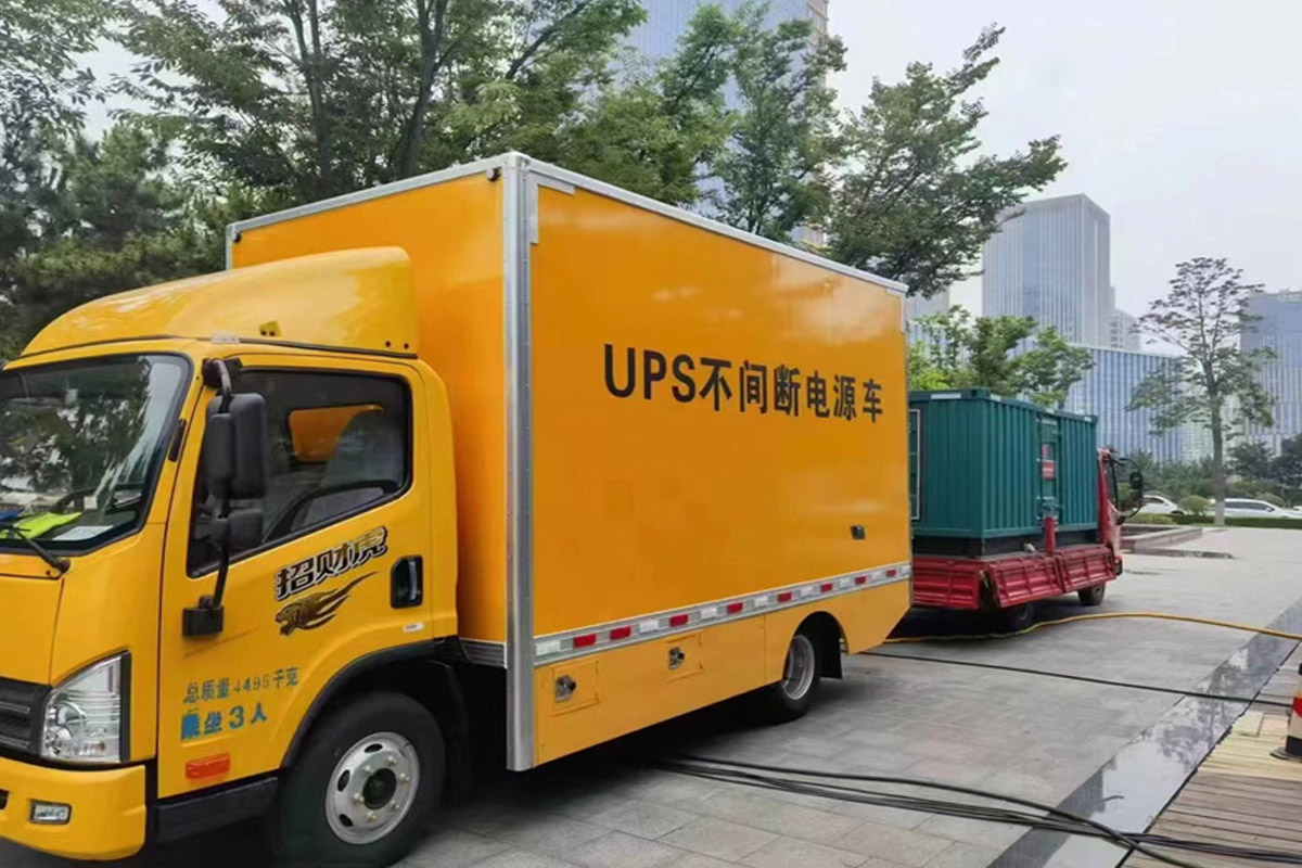 港北发电机租赁施工现场